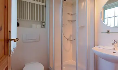 Ein Badezimmer in der Unterkunft Worpswede