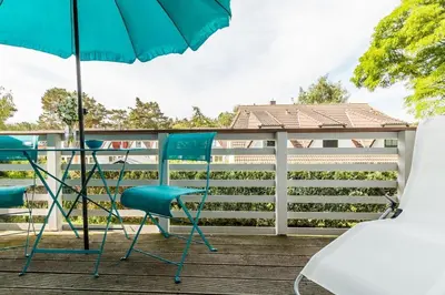Ein Balkon oder eine Terrasse in der Unterkunft Drei Akazien Wohnung 3