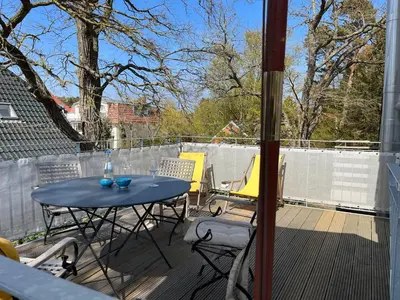 Ein Balkon oder eine Terrasse in der Unterkunft Drei Akazien Wohnung 4