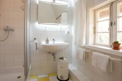 Ein Badezimmer in der Unterkunft Hus Barkenboom