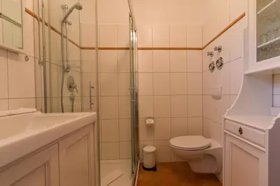Ein Badezimmer in der Unterkunft Wiesenidyll