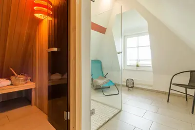 Ein Badezimmer in der Unterkunft An den Eichen 2