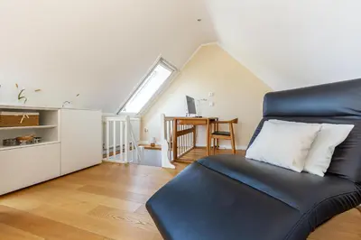 Küche/Küchenzeile in der Unterkunft Boddenstern