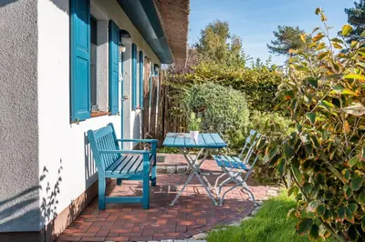 Ein Garten an der Unterkunft Trumhus