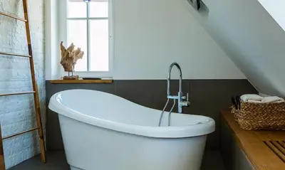 Ein Badezimmer in der Unterkunft Freischwimmer