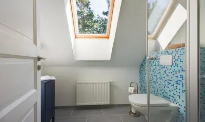 Ein Badezimmer in der Unterkunft An der Rehwiese
