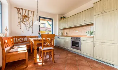 Küche/Küchenzeile in der Unterkunft Hus in de Wieck 01