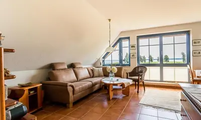 Ein Sitzbereich in der Unterkunft Hus in de Wieck 02