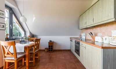 Küche/Küchenzeile in der Unterkunft Hus in de Wieck 02