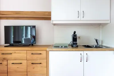 Küche/Küchenzeile in der Unterkunft Strandhaus Claassen 01