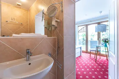 Ein Badezimmer in der Unterkunft Strandhaus Claassen 01