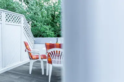 Ein Balkon oder eine Terrasse in der Unterkunft Strandhaus Claassen 07