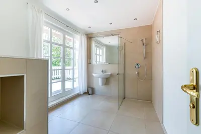 Ein Badezimmer in der Unterkunft Strandhaus hinter der Düne
