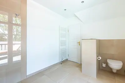 Ein Badezimmer in der Unterkunft Strandhaus hinter der Düne