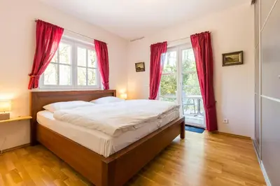Ein Bett oder Betten in einem Zimmer der Unterkunft Strandleben 03 - Hermann Abeking