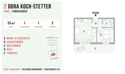 Grundriss der Unterkunft Strandleben 02 - Dora Koch-Stetter