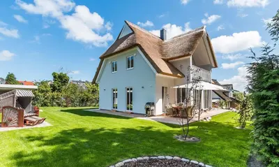 Ein Garten an der Unterkunft Hyggelig Hus