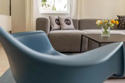 Ein Sitzbereich in der Unterkunft Pur A4