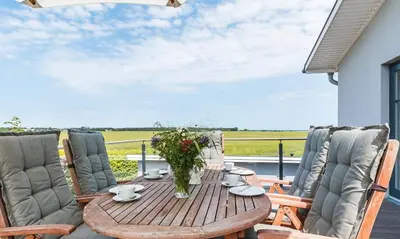 Ein Balkon oder eine Terrasse in der Unterkunft Alte Räucherei 02