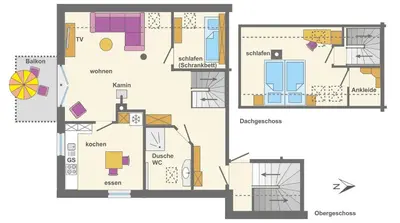 Grundriss der Unterkunft Traumzeit, FW 3