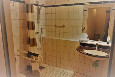 Ein Badezimmer in der Unterkunft Am Kurhaus 410, Villa Kurpark PP 89