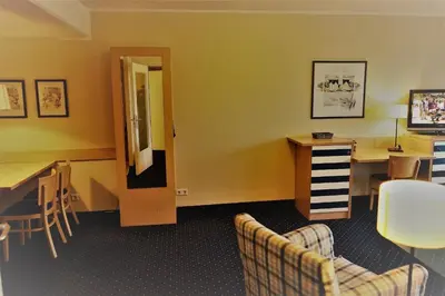 Ein Sitzbereich in der Unterkunft Am Kurhaus 410, Villa Kurpark PP 89