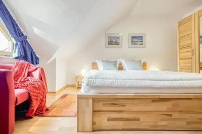 Ein Bett oder Betten in einem Zimmer der Unterkunft Ferienpark Freesenbruch Reihenhaus 6a - Möwe