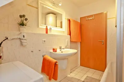 Ein Badezimmer in der Unterkunft Ferienpark Freesenbruch Wohnung 1 4 -Ferienzeit