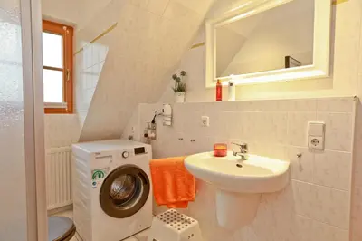 Ein Badezimmer in der Unterkunft Ferienpark Freesenbruch Wohnung 1 4 -Ferienzeit