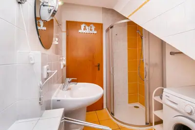 Ein Badezimmer in der Unterkunft Ferienpark Freesenbruch Reihenhaus 8 - Zum Meer