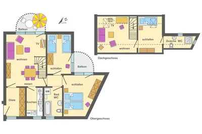 Grundriss der Unterkunft Ferienpark Freesenbruch Wohnung 4 6 - Boddenblick