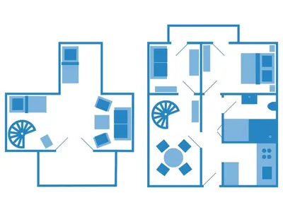 Grundriss der Unterkunft Appartementhaus Boddenblick 