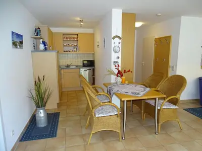 Küche/Küchenzeile in der Unterkunft Residenz am Strand Bernsteinglück - Wohnung 1-09