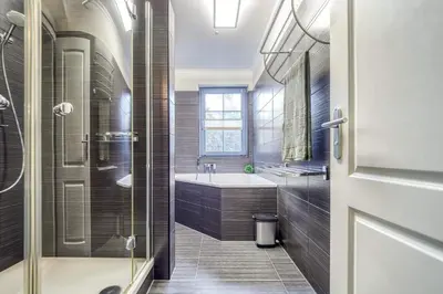 Ein Badezimmer in der Unterkunft Birkmaase 10 - Wohnung 1