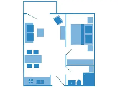 Grundriss der Unterkunft Residenz am Strand Dünentraum - Wohnung 1-05
