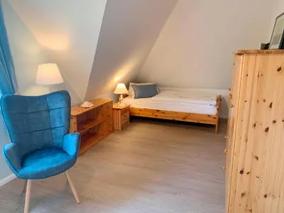 Ein Bett oder Betten in einem Zimmer der Unterkunft Strandhaus Pilgrim