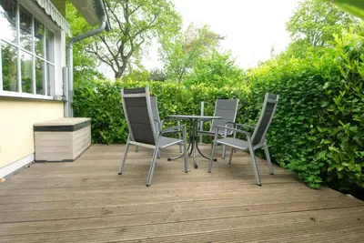 Ein Garten an der Unterkunft Strandhaus Pilgrim