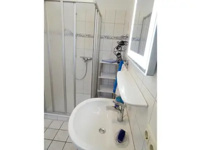 Ein Badezimmer in der Unterkunft Ferienwohnung Sobek