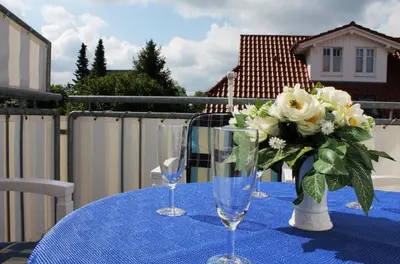 Ein Balkon oder eine Terrasse in der Unterkunft Hafenstrasse 34 - Wohnung 3