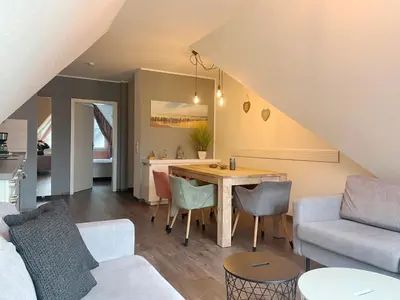 Ein Sitzbereich in der Unterkunft Hafenstrasse 34 - Wohnung 8