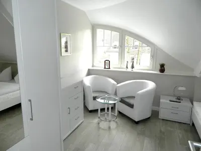Ein Sitzbereich in der Unterkunft Haus Frieda