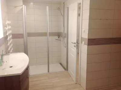 Ein Badezimmer in der Unterkunft Haus Hedda