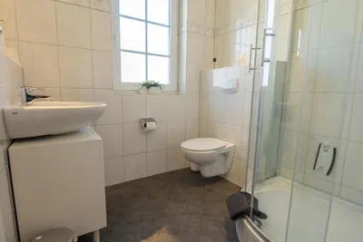 Ein Badezimmer in der Unterkunft Hoppenberg 24 - Haus Sommerfeld