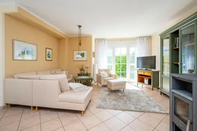 Ein Sitzbereich in der Unterkunft Hoppenberg 24 - Haus Sommerfeld