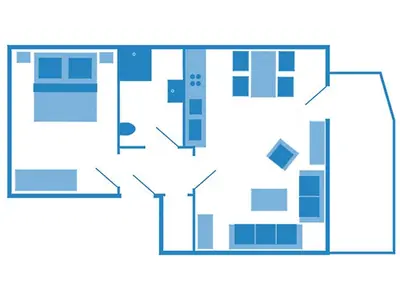 Grundriss der Unterkunft Hoppenberg 7 EG links