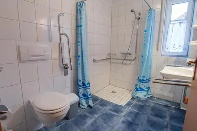 Ein Badezimmer in der Unterkunft Hoppenberg 9 EG links