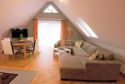 Ein Sitzbereich in der Unterkunft Ferienwohnung Jonathan