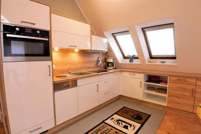 Küche/Küchenzeile in der Unterkunft Ferienwohnung Jonathan