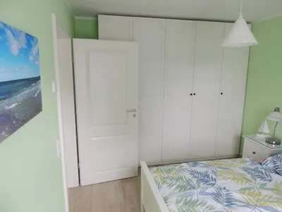 Ein Bett oder Betten in einem Zimmer der Unterkunft Kavelweg 13 Whg 1 - Strand Refugium