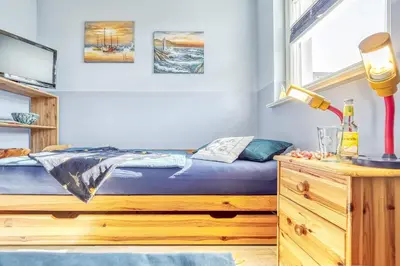 Ein Bett oder Betten in einem Zimmer der Unterkunft Kavelweg 9 Whg 3 - Kavelkoje